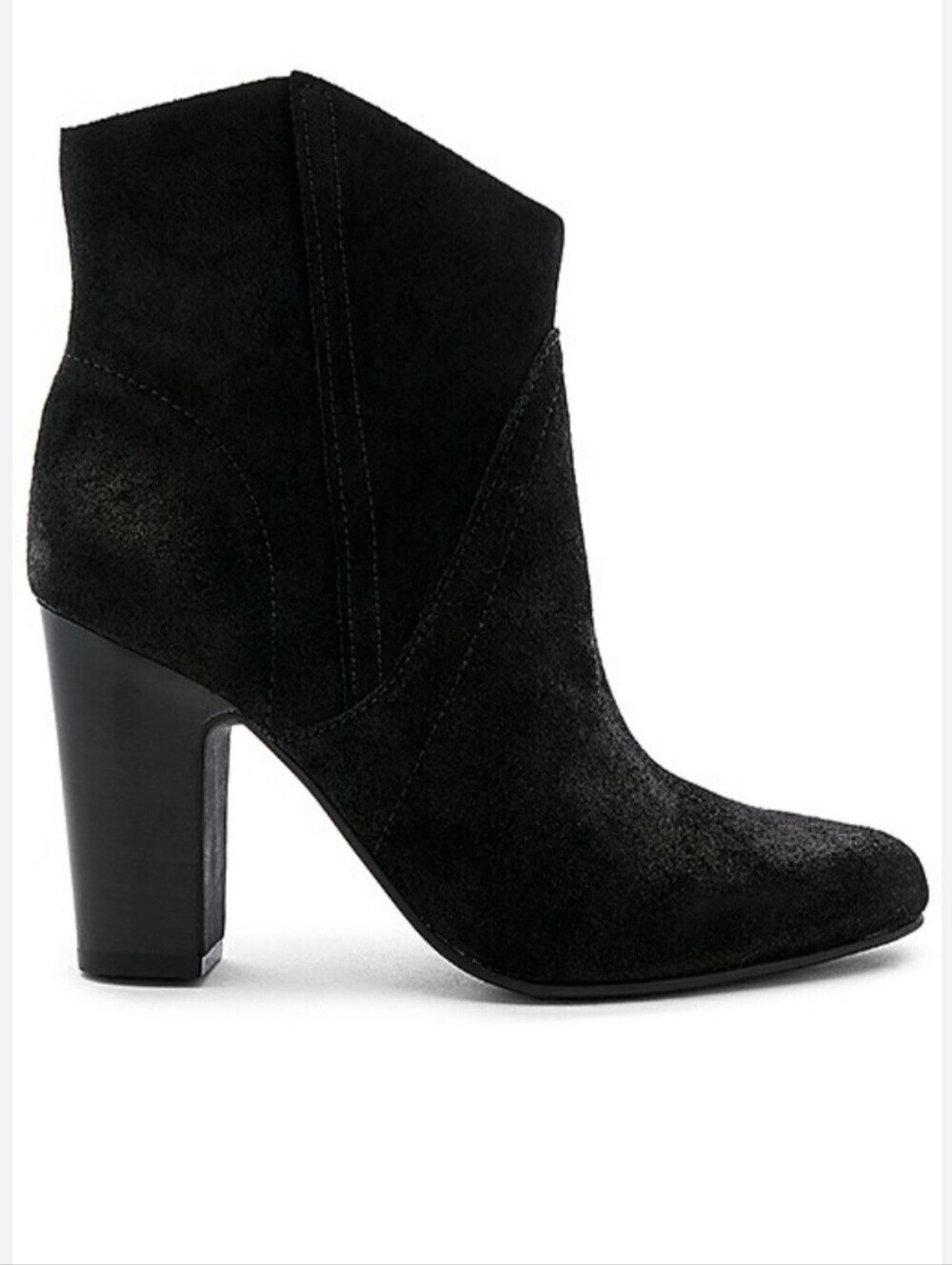 Vince Camuto | 'Creestal' Black Suede High Block Heel Ankle Boot, Size 8